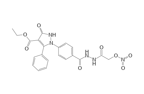Ethyl-1-(4-(2-(2-(nitrooxy)acetyl)hydrazinecarbonyl)phenyl)-3-oxo-5-phenyl-2,3-dihydro-1H-pyrazol-4-carboxylate