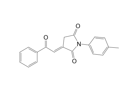 2,5-Pyrrolidinedione, 1-(4-methylphenyl)-3-(2-oxo-2-phenylethylidene)-, (E)-