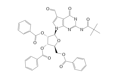 7-FORMYL-4-OXO-2-PIVALOYLAMINO-9-[(2,3,5-TRI-O-BENZOYL)-BETA-D-RIBOFURANOSYL]-9H-PYRROLO-[2,3-D]-PYRIMIDINE