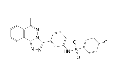 4-chloro-N-[3-(6-methyl[1,2,4]triazolo[3,4-a]phthalazin-3-yl)phenyl]benzenesulfonamide