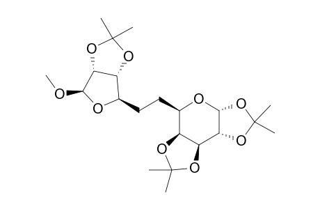 Methyl (1,2:3,4:9,10-tri-O-isopropylidene-6,7-dideoxy-L-ribo-.alpha.,D-galacto-undecodialdo-1,5-pyranoside)-11,8-.beta.-furanoside