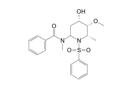 N-[(3S,4S,5R,6S)-4-Hydroxy-5-methoxy-6-methyl-1-(phenylsulfonyl)piperidinyl]-N-methylbenzamide