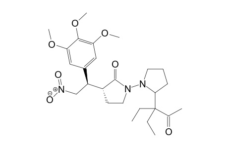 1-{[2'-(Diethyl)(acetyl)methyl]-1'-pyrrolidinylidene}-3-[2"-nitro-1"-(3"',4"',5"'-trimethoxyphenyl)ethyl]pyrrolidin-2-one