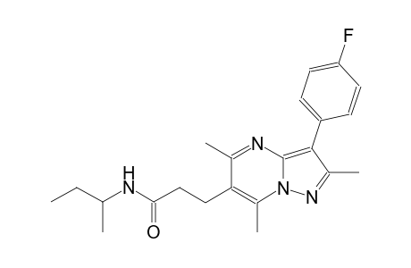 pyrazolo[1,5-a]pyrimidine-6-propanamide, 3-(4-fluorophenyl)-2,5,7-trimethyl-N-(1-methylpropyl)-