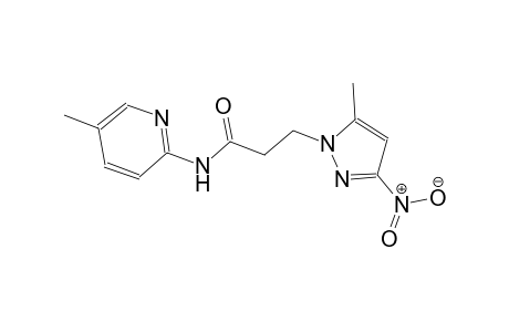 3-(5-methyl-3-nitro-1H-pyrazol-1-yl)-N-(5-methyl-2-pyridinyl)propanamide