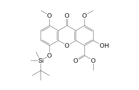 1,8-Dimethoxy-5-[(t-butyldimethylsilyl)oxy]-4-(methoxycarbonyl)-3-hydroxy-9H-xanthen-9-one