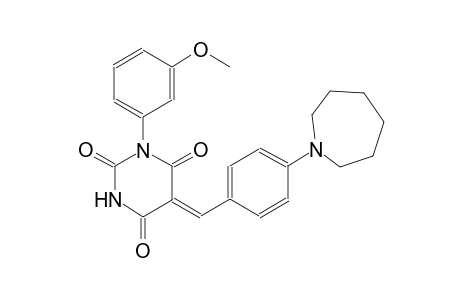 (5Z)-5-(4-hexahydro-1H-azepin-1-ylbenzylidene)-1-(3-methoxyphenyl)-2,4,6(1H,3H,5H)-pyrimidinetrione