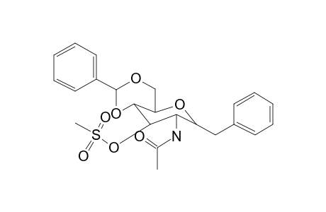 Benzyl 2-aceoamido-3-o-methanesulfonyl-4,6-benzylidene-2-deoxy-.alpha.-D-glucopyranoside