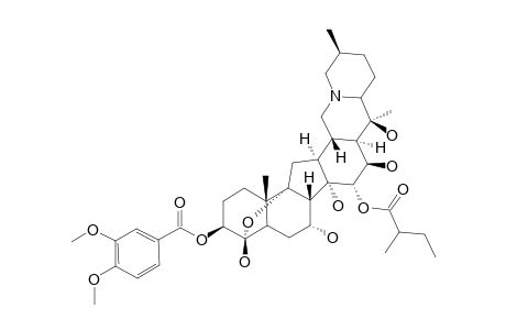 VEROBENZAMINE;15-O-(2-METHYLBUTYROYL)-3-O-VERATROYLGERMINE