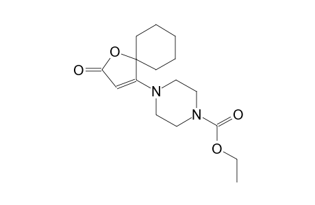 ethyl 4-(2-oxo-1-oxaspiro[4.5]dec-3-en-4-yl)-1-piperazinecarboxylate