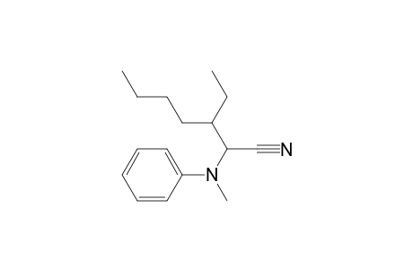 3-Ethyl-2-N-methylanilinoheptanenitrile