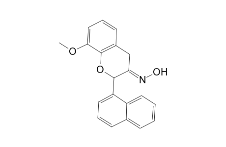 2H-1-Benzopyran-3(4H)-one, 8-methoxy-2-(1-naphthalenyl)-, oxime