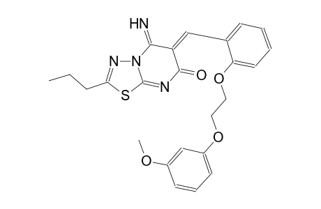 7H-[1,3,4]thiadiazolo[3,2-a]pyrimidin-7-one, 5,6-dihydro-5-imino-6-[[2-[2-(3-methoxyphenoxy)ethoxy]phenyl]methylene]-2-propyl-, (6Z)-