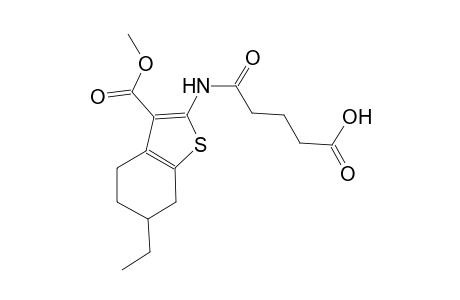 5-{[6-ethyl-3-(methoxycarbonyl)-4,5,6,7-tetrahydro-1-benzothien-2-yl]amino}-5-oxopentanoic acid