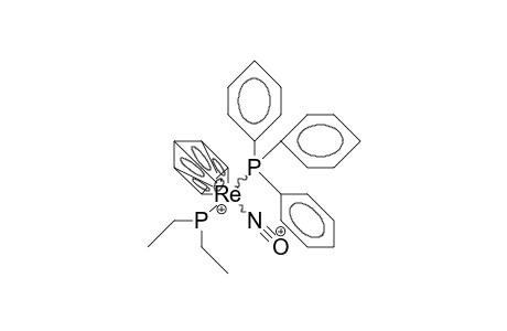 /.eta.-5/-Cyclopentadienyl-nitroso-diethylphosphido-triphenylphosphino rhenium