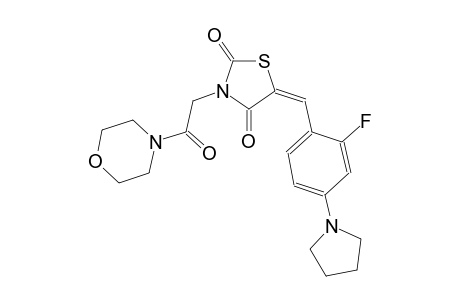 (5E)-5-[2-fluoro-4-(1-pyrrolidinyl)benzylidene]-3-[2-(4-morpholinyl)-2-oxoethyl]-1,3-thiazolidine-2,4-dione