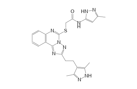 acetamide, 2-[[2-[2-(3,5-dimethyl-1H-pyrazol-4-yl)ethyl][1,2,4]triazolo[1,5-c]quinazolin-5-yl]thio]-N-(3-methyl-1H-pyrazol-5-yl)-