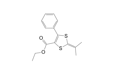 1,3-Dithiole-4-carboxylic acid, 2-(1-methylethylidene)-5-phenyl-, ethyl ester