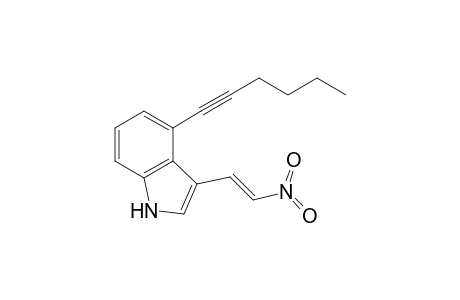4-(Hex-1-ynyl)-3-(2-nitroethenyl)indole