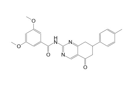 3,5-dimethoxy-N-[7-(4-methylphenyl)-5-oxo-5,6,7,8-tetrahydro-2-quinazolinyl]benzamide