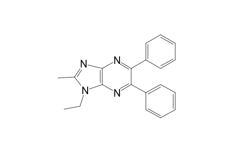 1H-imidazo[4,5-b]pyrazine, 1-ethyl-2-methyl-5,6-diphenyl-