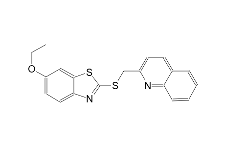 quinoline, 2-[[(6-ethoxy-2-benzothiazolyl)thio]methyl]-
