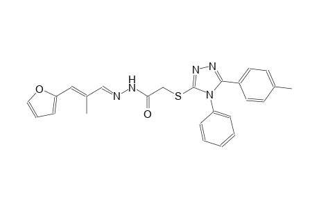 acetic acid, [[5-(4-methylphenyl)-4-phenyl-4H-1,2,4-triazol-3-yl]thio]-, 2-[(E,2E)-3-(2-furanyl)-2-methyl-2-propenylidene]hydrazide