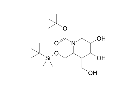 t-Butyl 2-[(t-butyldimethylsilyl)oxymethyl]-4,5-dihydroxy-3-(hydroxymethyl)-piperidine-1-carboxylate