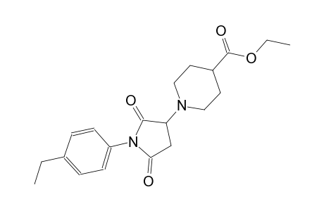 4-piperidinecarboxylic acid, 1-[1-(4-ethylphenyl)-2,5-dioxo-3-pyrrolidinyl]-, ethyl ester