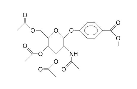 P-Methoxycarbonyl-phenyl 3,4,6-tri-O-acetyl-2-acetamido-2-deoxy-B-D-glucopyranoside