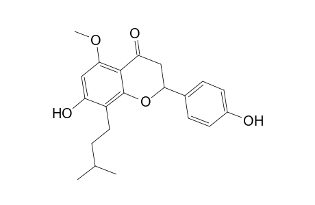 4H-1-Benzopyran-4-one, 2,3-dihydro-7-hydroxy-2-(4-hydroxyphenyl)-5-methoxy-8-(3-methylbutyl)-