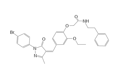 2-(4-{(Z)-[1-(4-bromophenyl)-3-methyl-5-oxo-1,5-dihydro-4H-pyrazol-4-ylidene]methyl}-2-ethoxyphenoxy)-N-(2-phenylethyl)acetamide