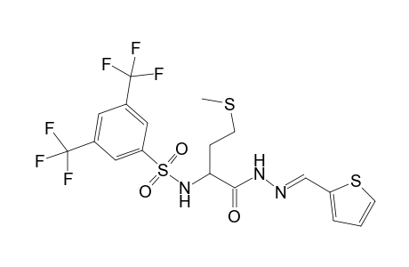 2-[[3,5-bis(trifluoromethyl)phenyl]sulfonylamino]-4-(methylthio)-N-[(E)-2-thenylideneamino]butyramide