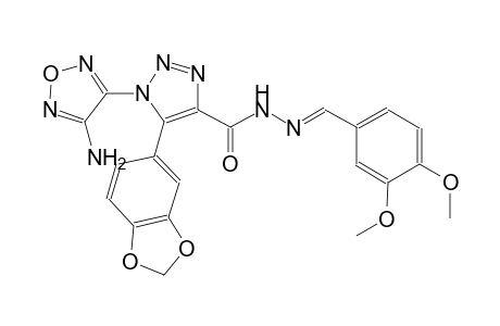 1-(4-amino-1,2,5-oxadiazol-3-yl)-5-(1,3-benzodioxol-5-yl)-N'-[(E)-(3,4-dimethoxyphenyl)methylidene]-1H-1,2,3-triazole-4-carbohydrazide