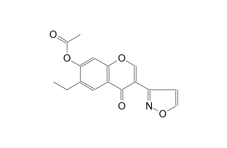 6-ethyl-3-(3-isoxazolyl)-4-oxo-4H-chromen-7-yl acetate