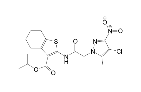 isopropyl 2-{[(4-chloro-5-methyl-3-nitro-1H-pyrazol-1-yl)acetyl]amino}-4,5,6,7-tetrahydro-1-benzothiophene-3-carboxylate
