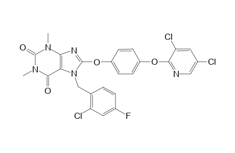 7-(2-Chloro-4-fluoro-benzyl)-8-[4-[(3,5-dichloro-2-pyridyl)oxy]phenoxy]-1,3-dimethyl-xanthine