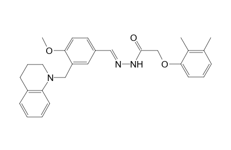 N-[(E)-[3-(3,4-dihydro-2H-quinolin-1-ylmethyl)-4-methoxy-benzylidene]amino]-2-(2,3-dimethylphenoxy)acetamide