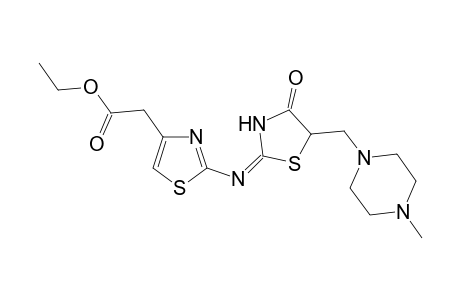 5-(4-Methyl-1-piperazinylmethyl)-2-[(4-carbethoxymethylthiazol-2-yl)imino]-4-thiazolidinones