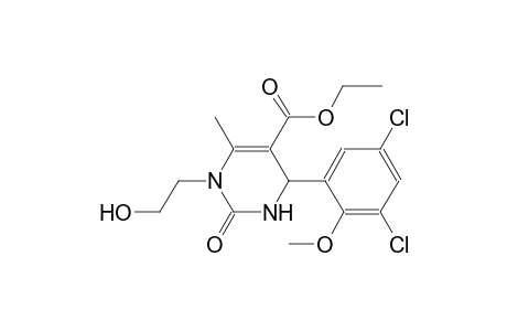 6-(3,5-dichloro-2-methoxy-phenyl)-3-(2-hydroxyethyl)-2-keto-4-methyl-1,6-dihydropyrimidine-5-carboxylic acid ethyl ester