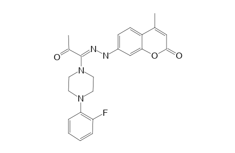 7-[2-[1-(4-(2-FLUOROPHENYL)-PIPERAZIN-1-YL)-2-OXOPROPYLIDENE]-HYDRAZINYL]-4-METHYL-2H-CHROMEN-2-ONE