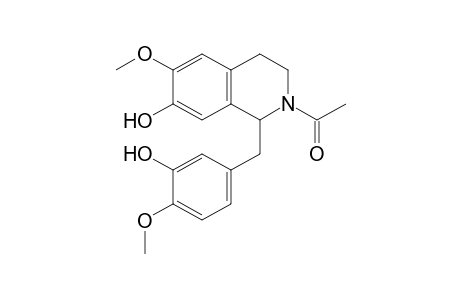 2-ACETYL-1-(3-HYDROXY-4-METHOXYBENZYL)-6-METHOXY-1,2,3,4-TETRAHYDRO-7-ISOQUINOLINOL