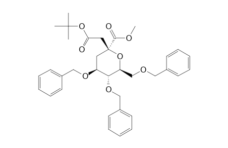 TERT.-BUTYL-3-7-ANHYDRO-5,6,8-TRI-O-BENZYL-2,4-DIDEOXY-3-METHOXYCARBONYL-D-GLUCO-OCTONATE