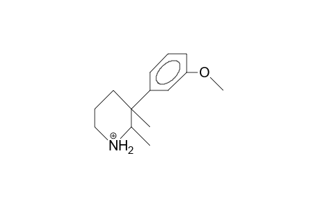 R-3-(3-Methoxy-phenyl)-cis-2,3-dimethyl-piperidinium cation