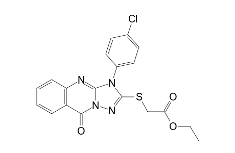 2-[[3-(4-chlorophenyl)-9-keto-[1,2,4]triazolo[5,1-b]quinazolin-2-yl]thio]acetic acid ethyl ester