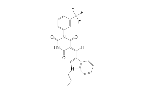 (5E)-5-[(1-propyl-1H-indol-3-yl)methylene]-1-[3-(trifluoromethyl)phenyl]-2,4,6(1H,3H,5H)-pyrimidinetrione