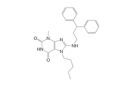 8-[(3,3-diphenylpropyl)amino]-3-methyl-7-pentyl-3,7-dihydro-1H-purine-2,6-dione