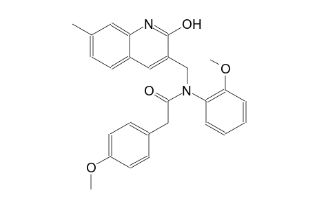 N-[(2-hydroxy-7-methyl-3-quinolinyl)methyl]-N-(2-methoxyphenyl)-2-(4-methoxyphenyl)acetamide