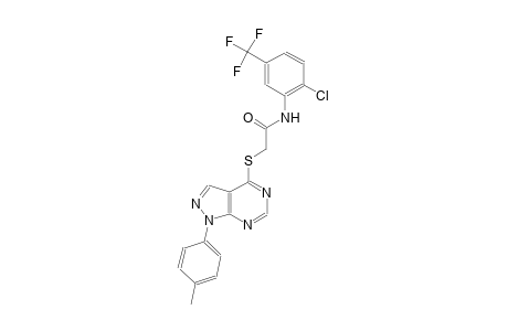 N-[2-chloro-5-(trifluoromethyl)phenyl]-2-{[1-(4-methylphenyl)-1H-pyrazolo[3,4-d]pyrimidin-4-yl]sulfanyl}acetamide