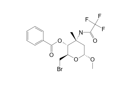 METHYL-4-O-BENZOYL-6-BrOMO-2,3,6-TRIDEOXY-3-C-METHYL-3-(TRIFLUOROACETAMIDO)-ALPHA-D-RIBO-HEXOPYRANOSIDE